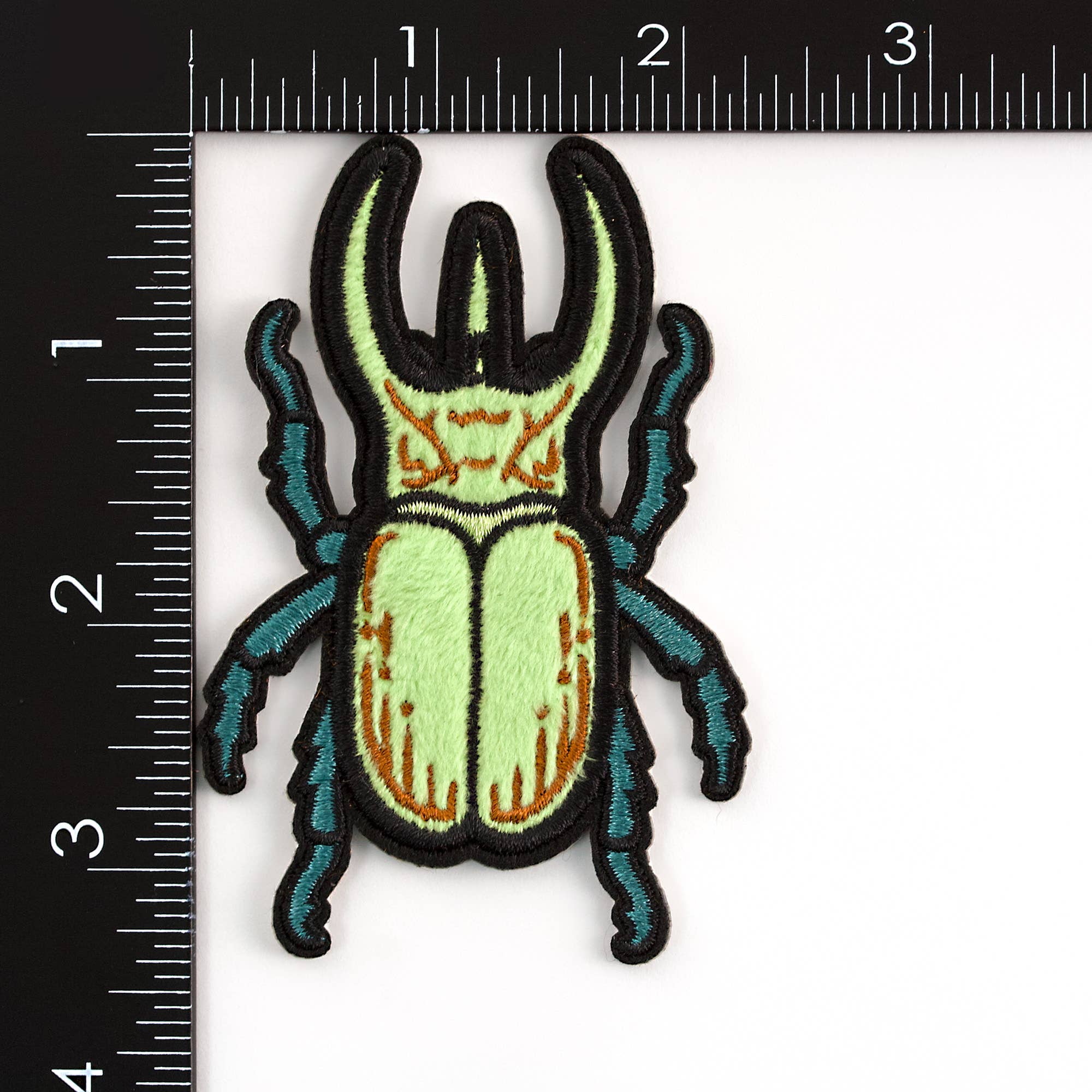 Beetle Fuzzy Plush Patch -Adhesive Backed for Sewing On