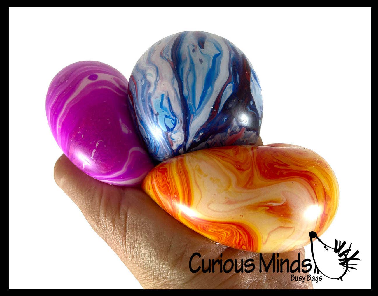 Marble Swirl Soft Doh Filled Stretch Ball - Ultra Squishy