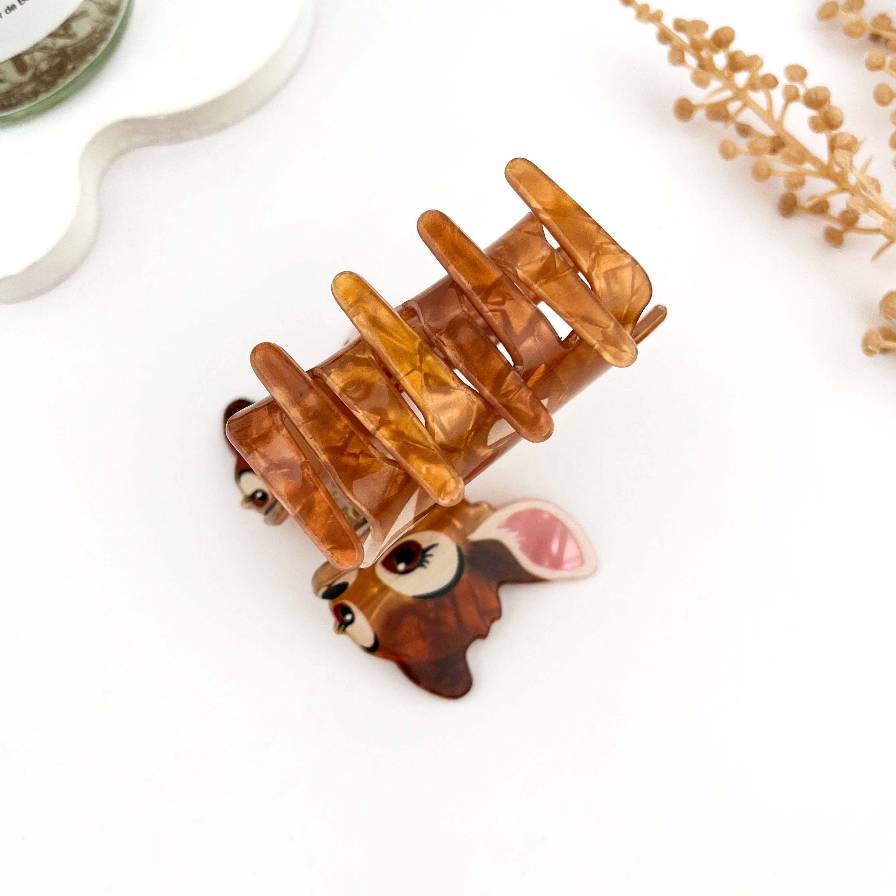 Adorable Calm Deer Animal Printed Hair Claw Clip