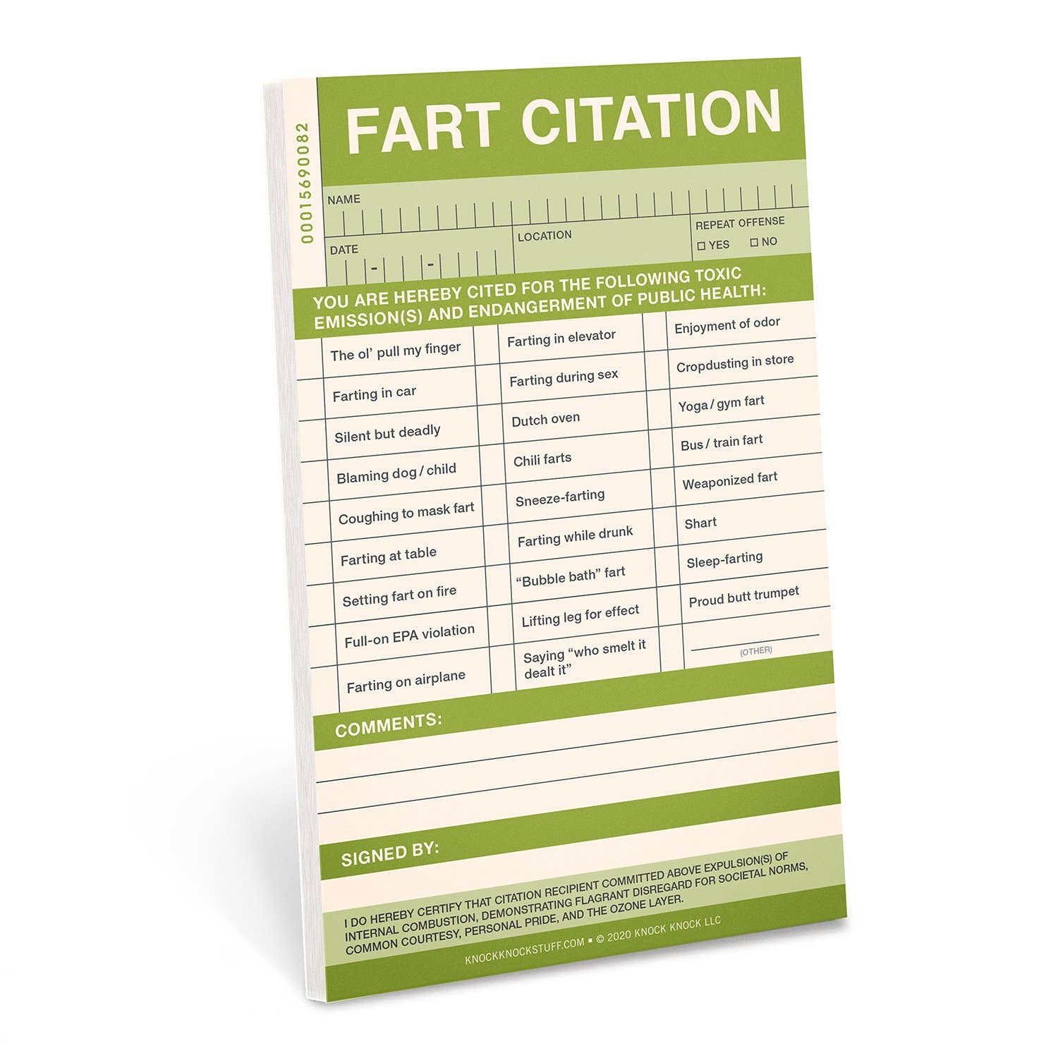 Fart Sticky Citation Pad