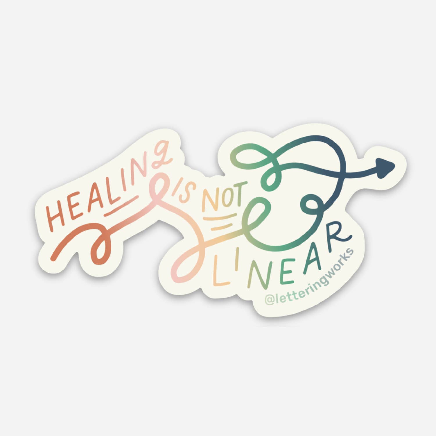 Healing is not Linear Sticker