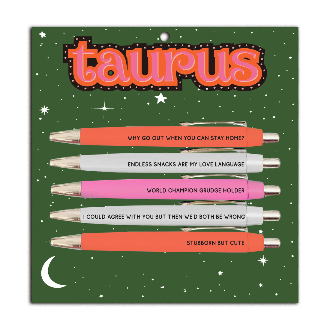 Taurus Pen Set (astrology, zodiac, funny, gift, friend)