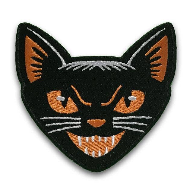 Black Cat Vintage-style Halloween Patch