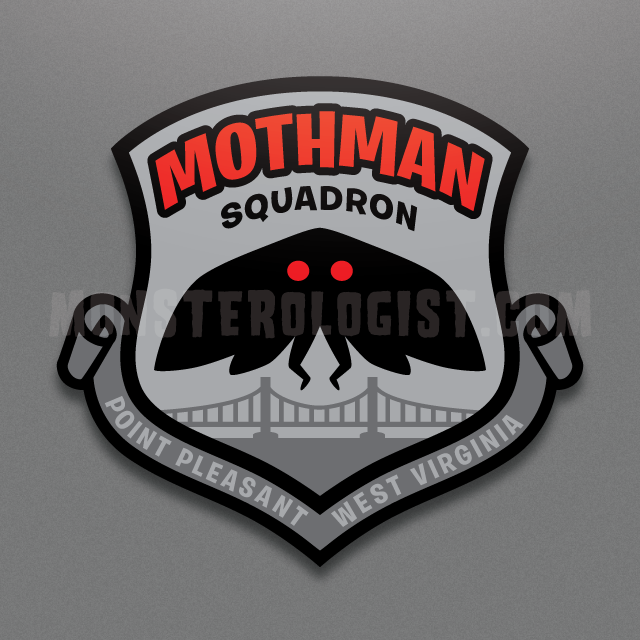 Mothman Squadron Military Insignia Cryptozoology Sticker