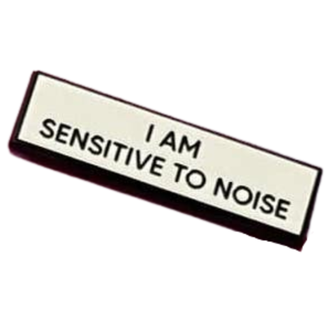 I Am Sensitive To Noise Communication Enamel Pin Madam Clutterbucket