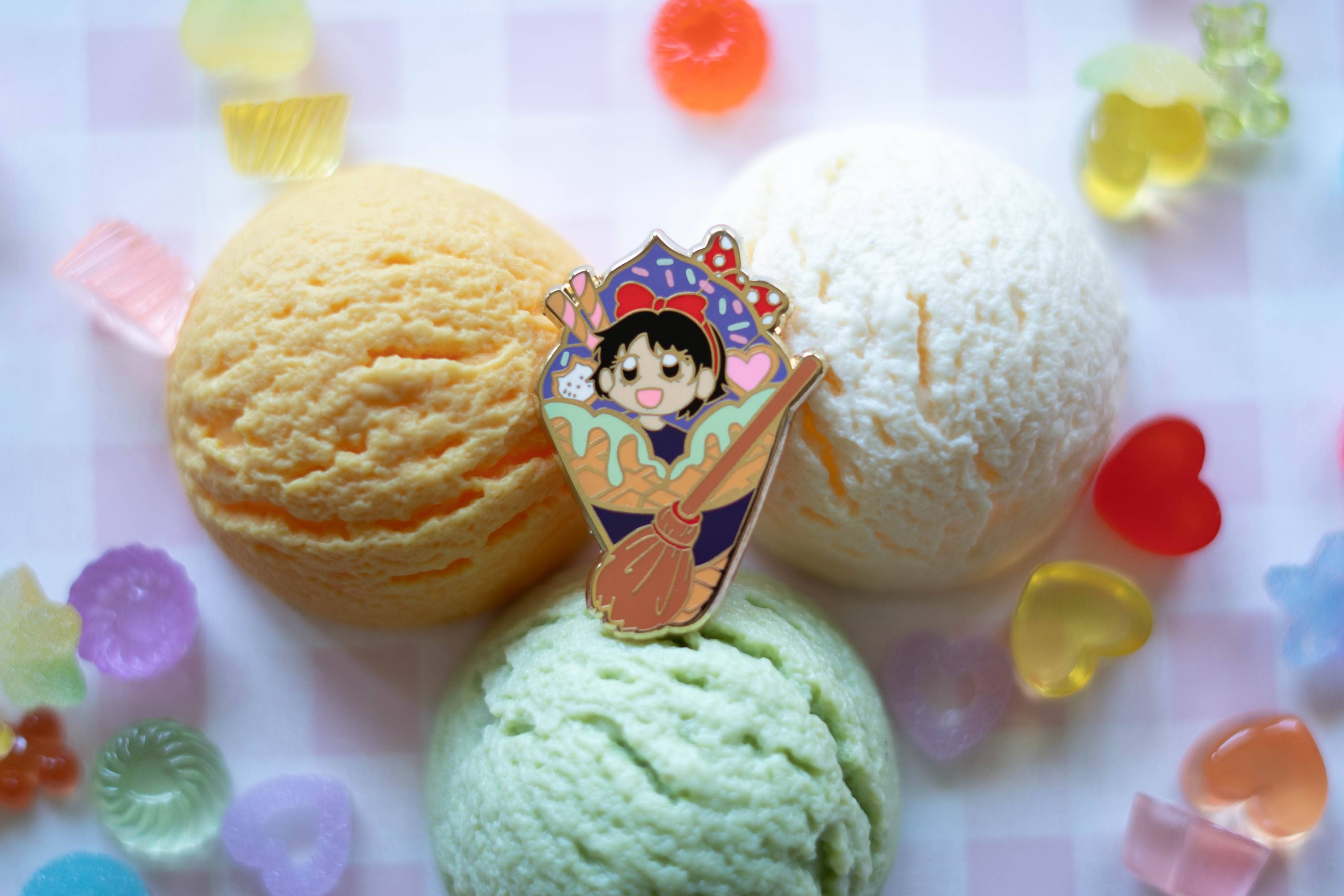 Studio Ghibli Kiki's Delivery Ice Cream Enamel Pin
