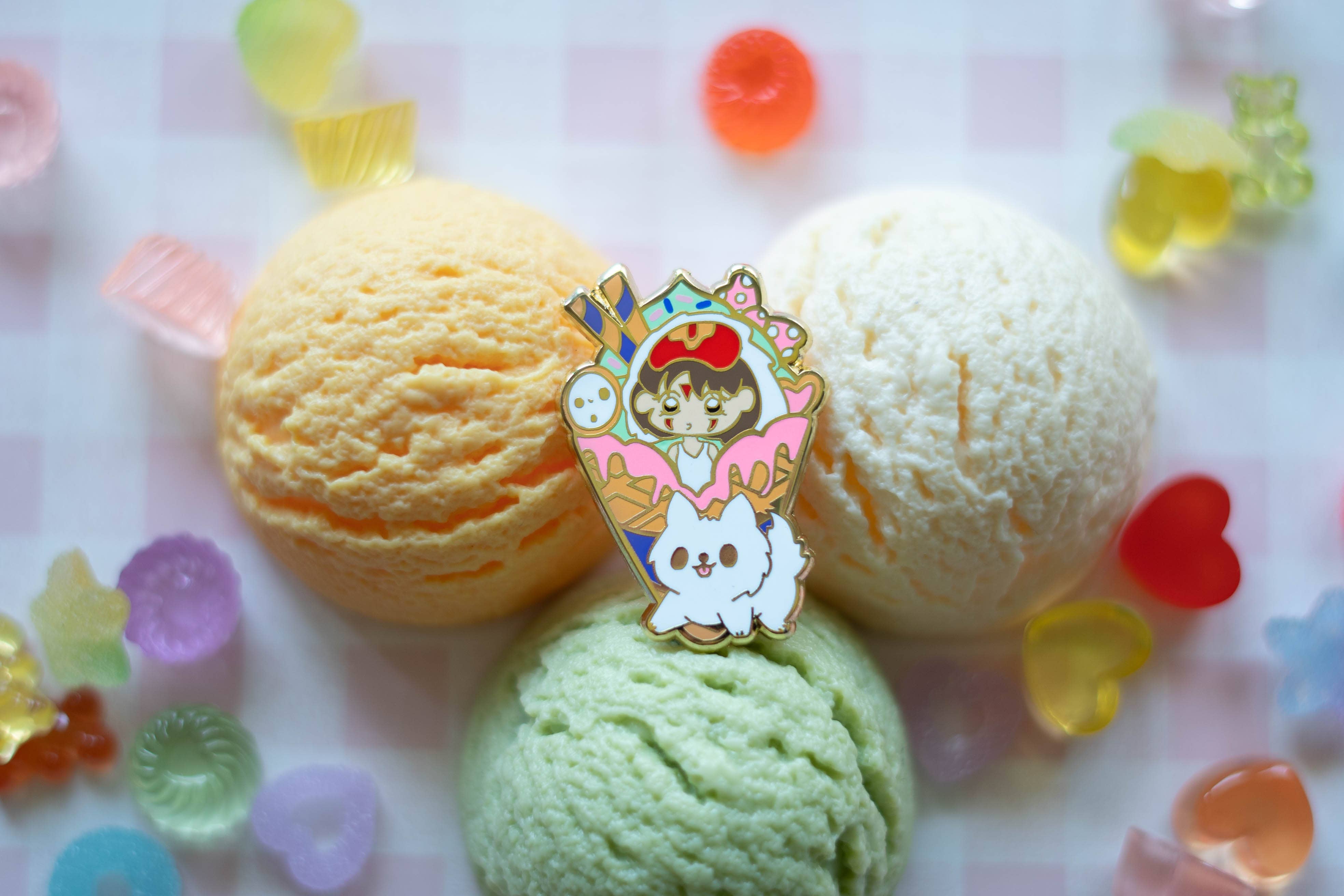 Studio Ghibli Princess Monoke Ice Cream Enamel Pin