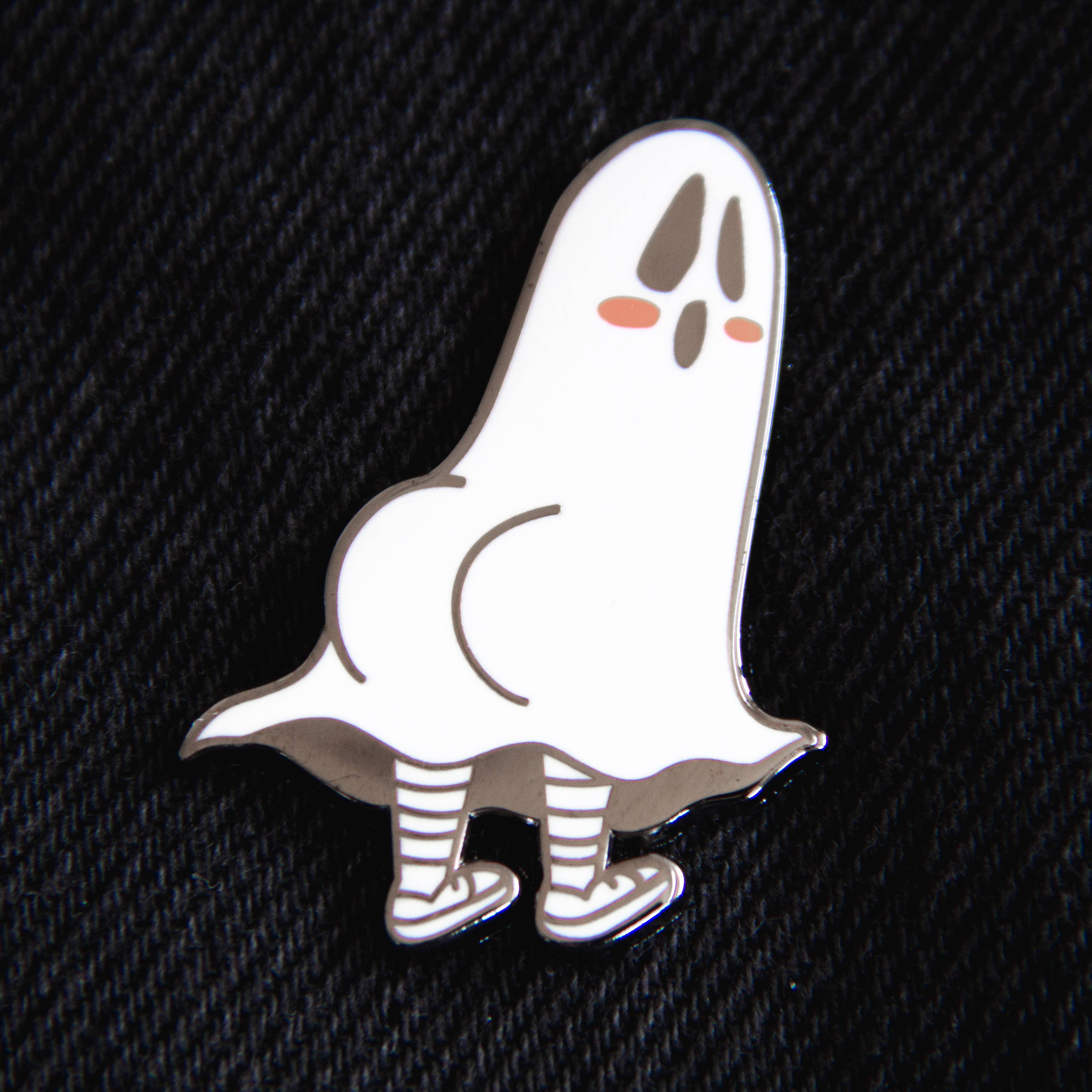 Booty Ghost Funny Spooky Enamel Pin Accessory