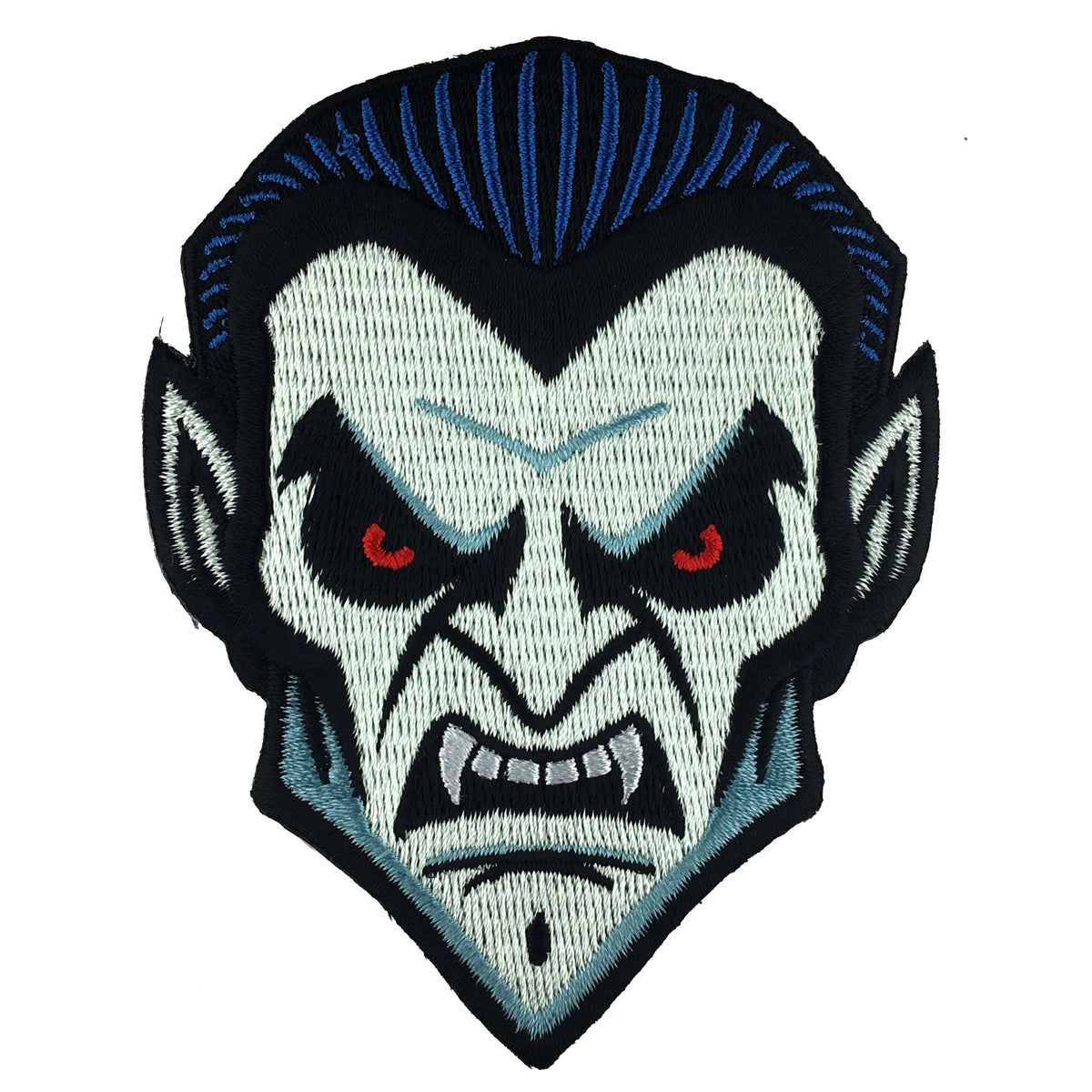 Dracula head embroidered patch | Madam Clutterbucket's Neurodiverse ...