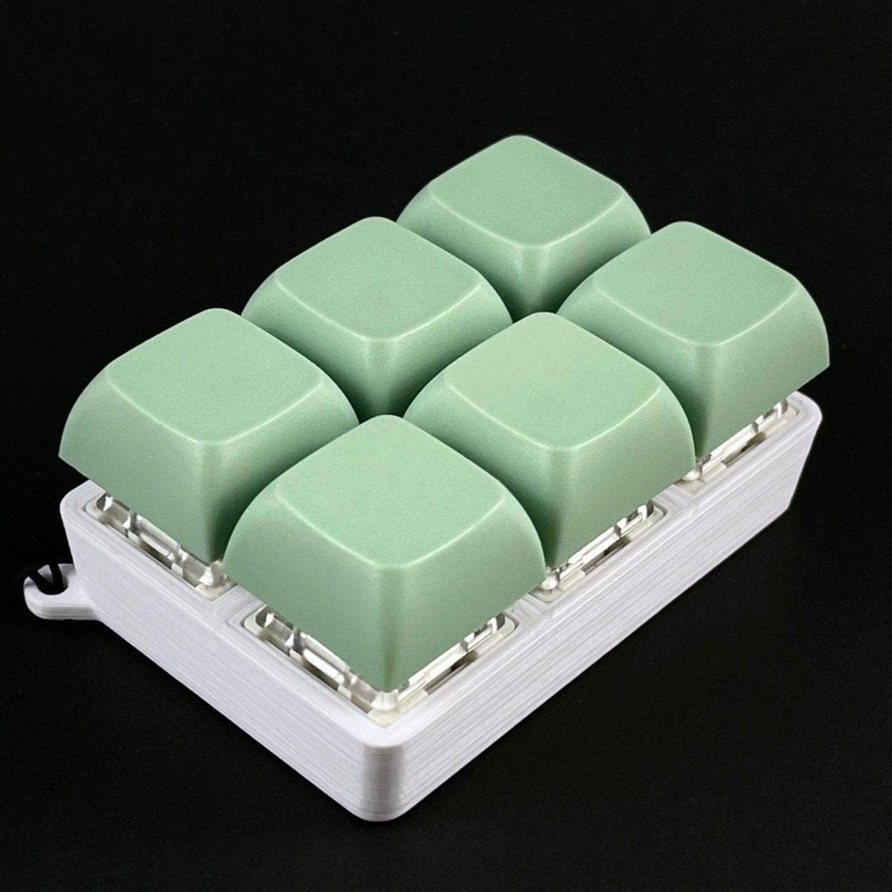 ASMR 6 Computer Key Mechanical Keyboard Fidget Pad: Mint Green / Clicky