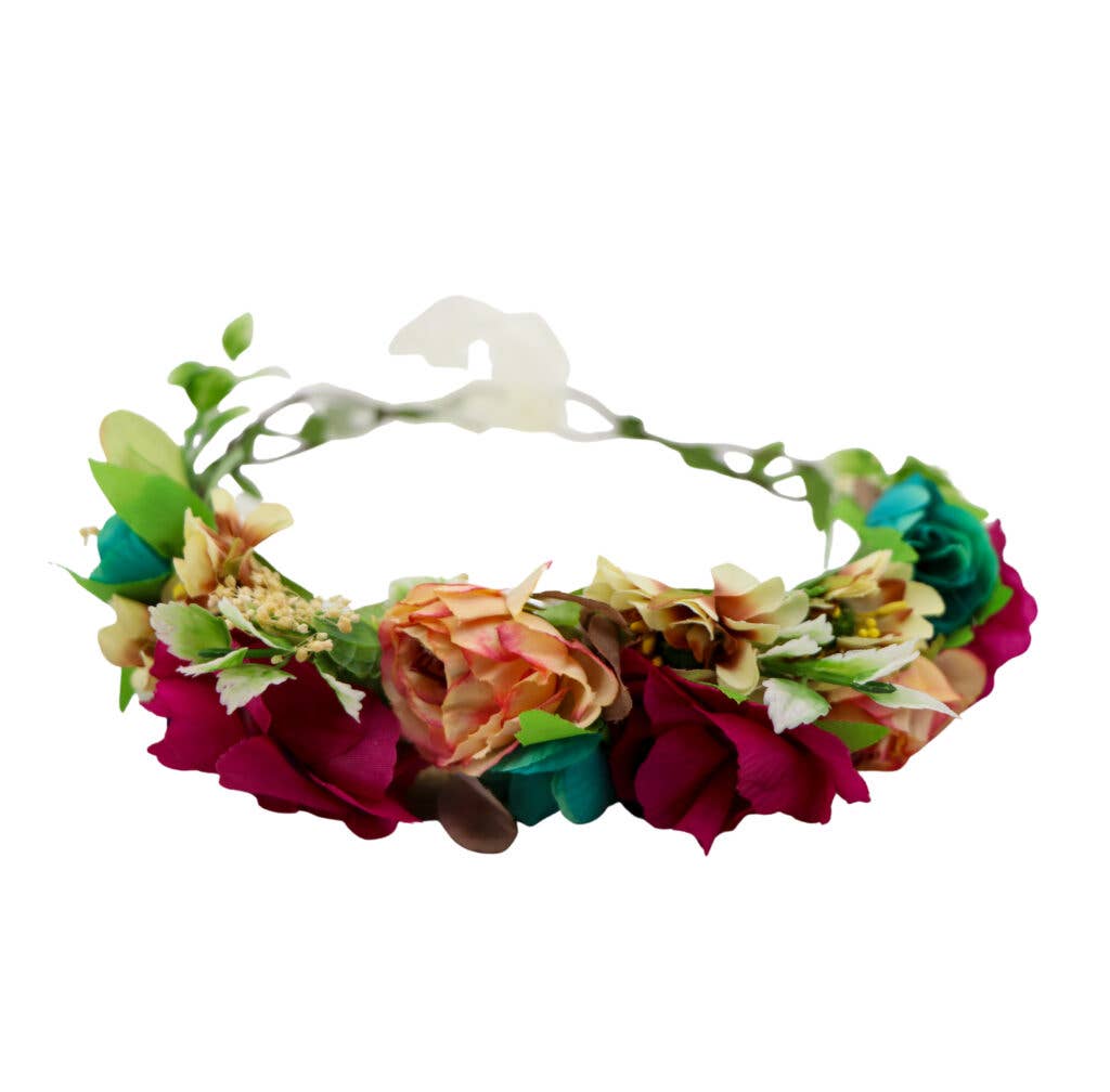 70125 - Flower Crown Headpiece-Multi