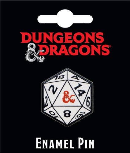 Dungeons & Dragons 20 Sided Die Enamel Pins