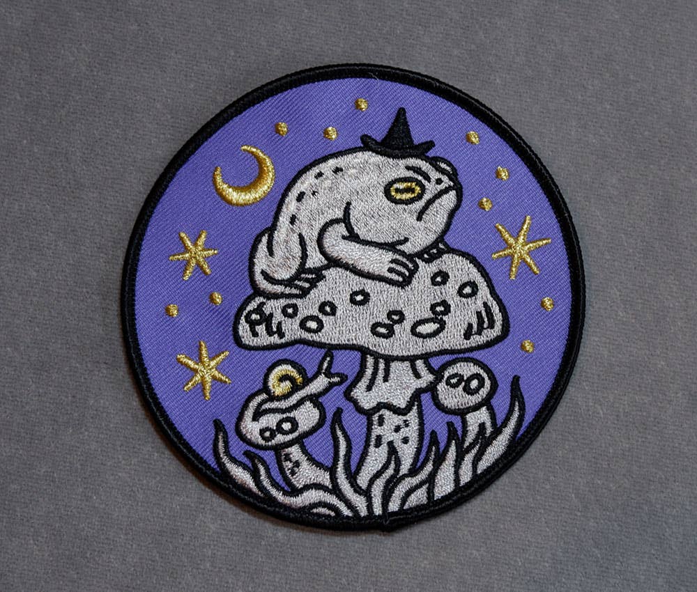 Grumpy Toad Witch - Embroidered Patch | Madam Clutterbucket's ...