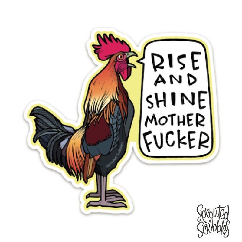 Rooster MAGNET - Rise and Shine Chicken Funny Humor