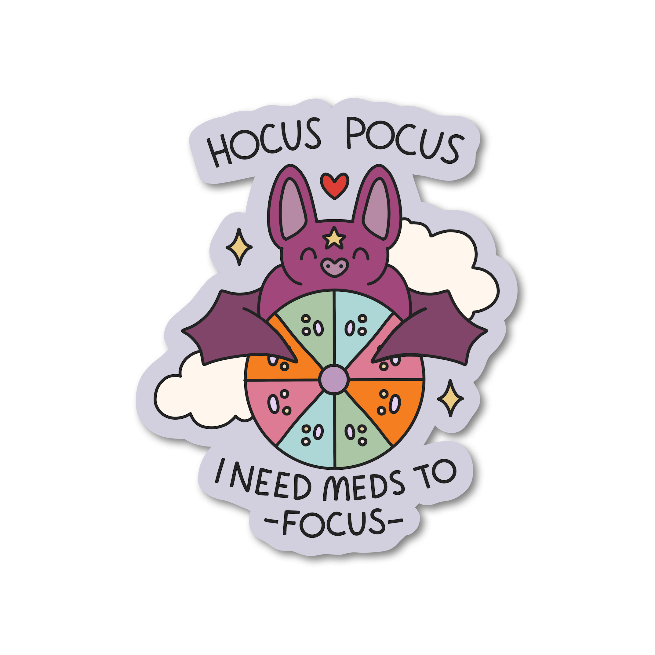 Hocus Pocus I Need Meds To Focus 3" Sticker