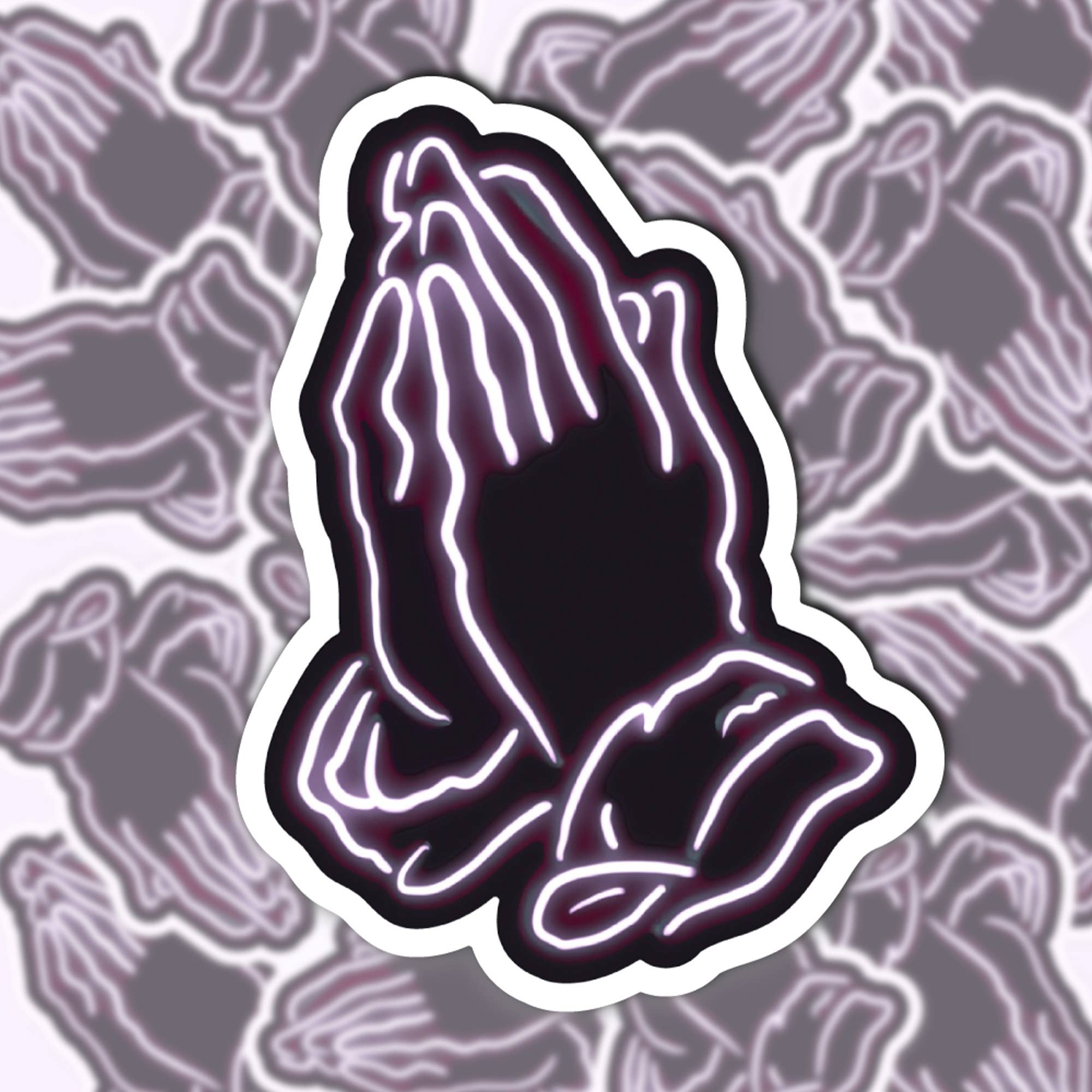 Neon Prayers Sticker