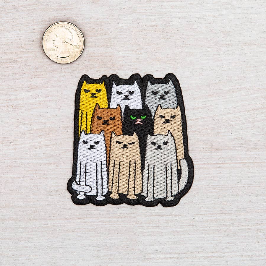 Cat Iron On Embroidered Patch Madam Clutterbucket's Neurodiverse Universe