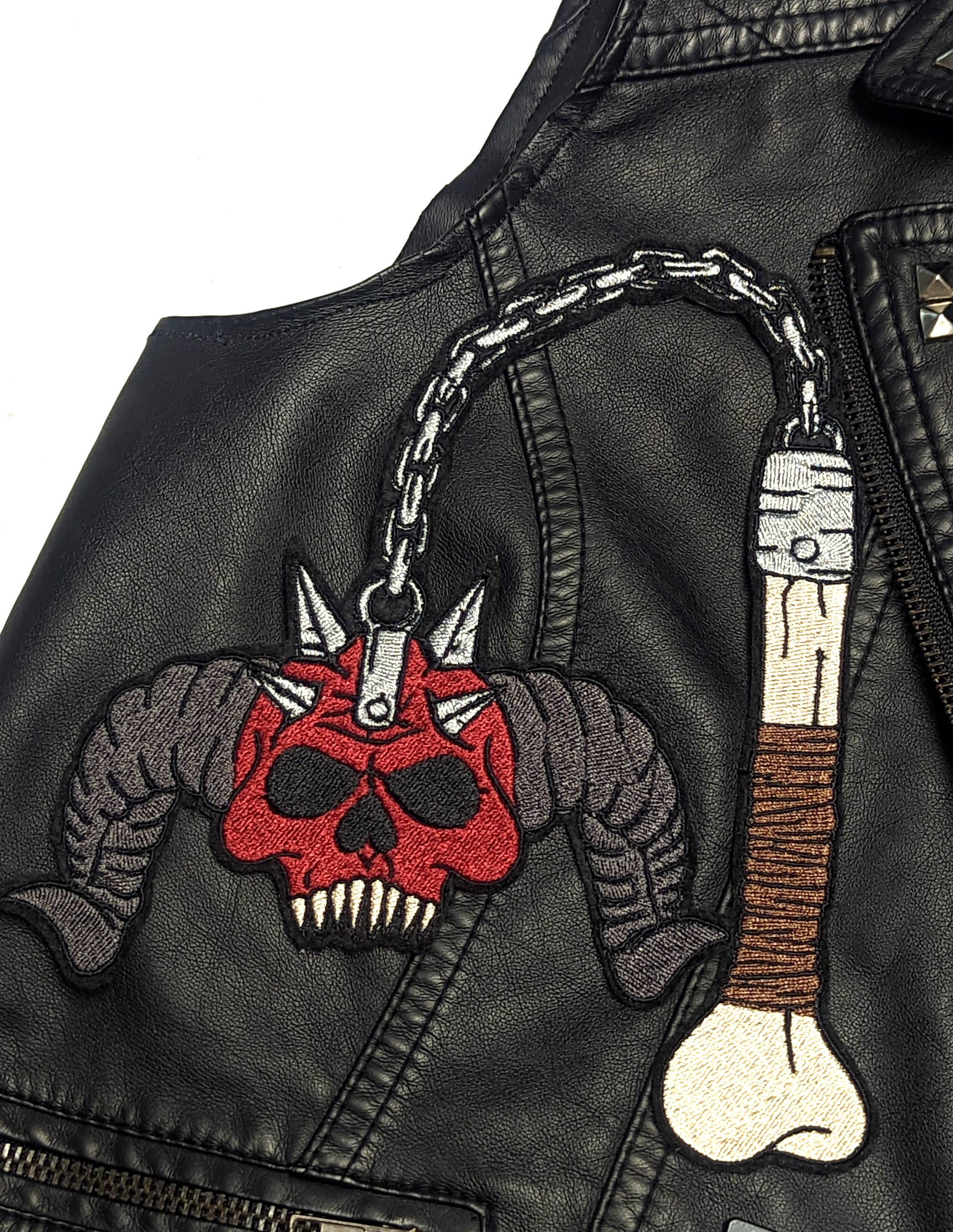 Demon Flail Embroidered Large Patch