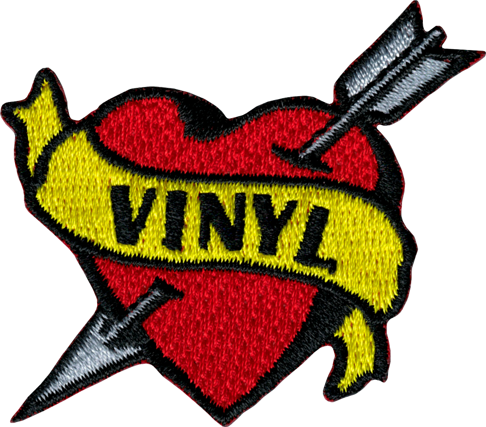 Patch - Vinyl Banner on Heart with Arrow