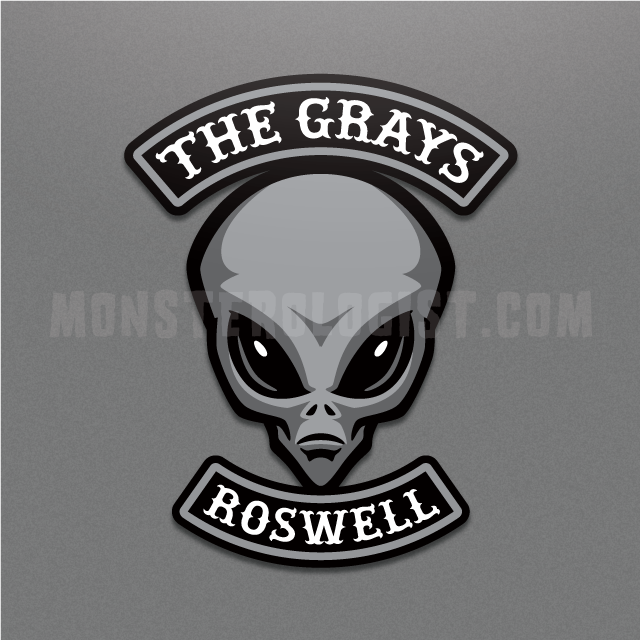 The Grays Motorcycle Club Alien Ufo Sticker