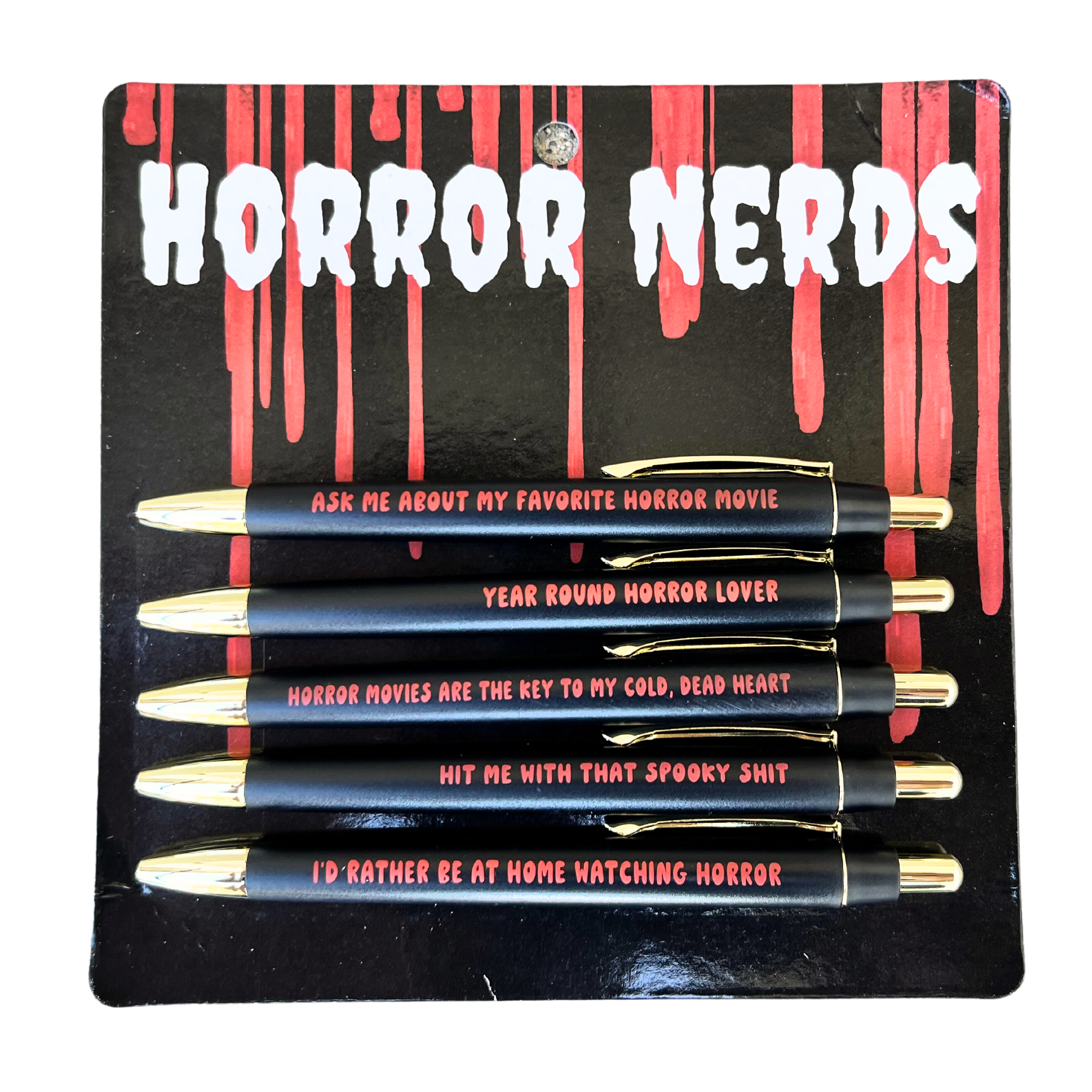 Horror Nerds Pen Set (halloween, scary movie, funny, gift)