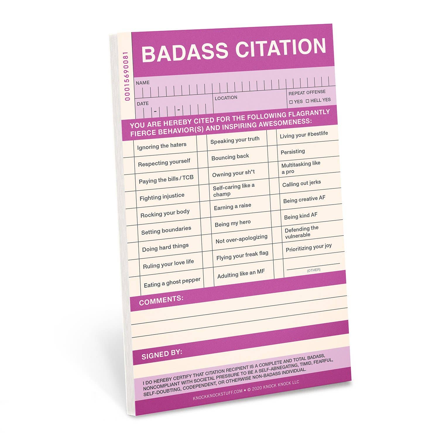 Badass Sticky Citation Pad