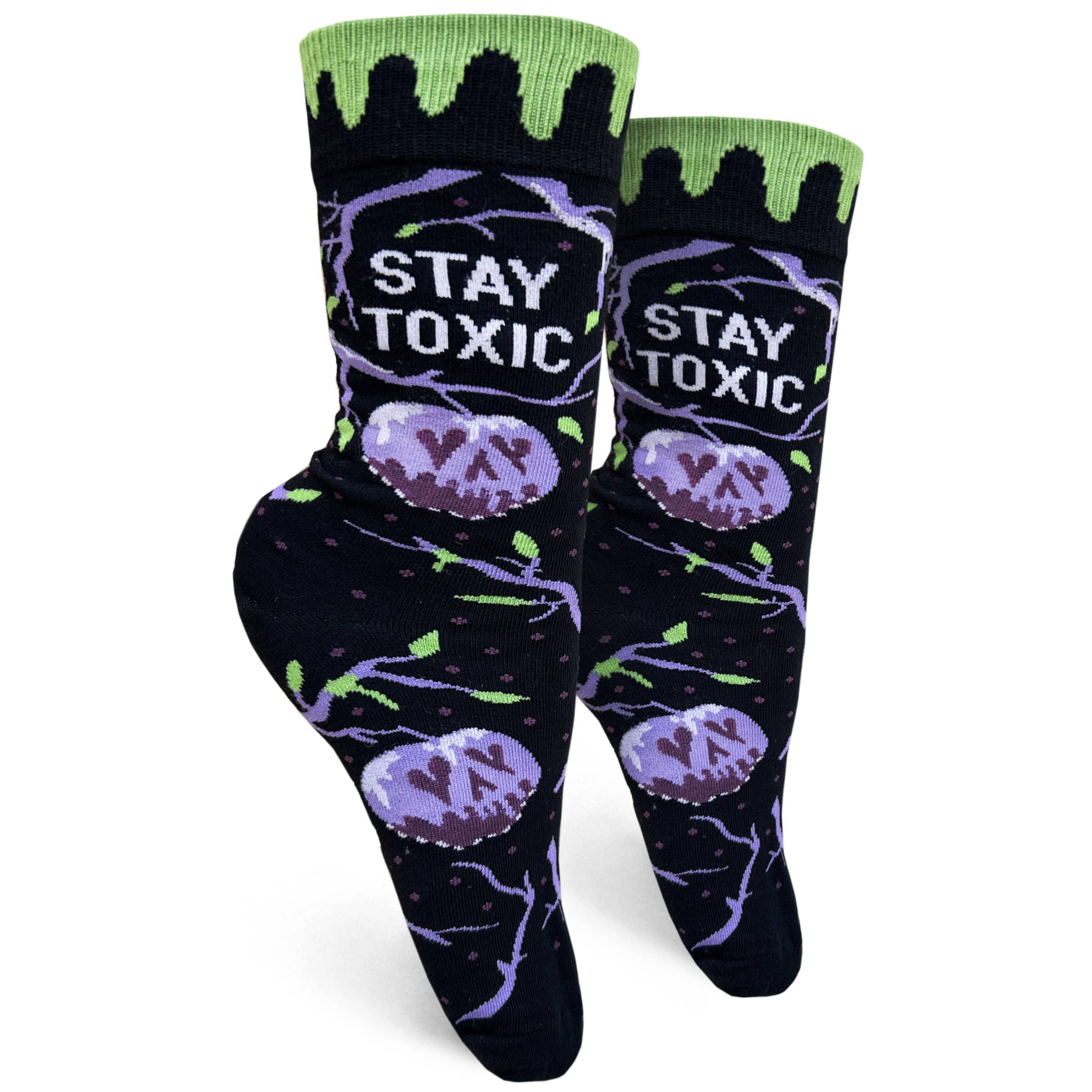 Stay Toxic Womens Crew Socks