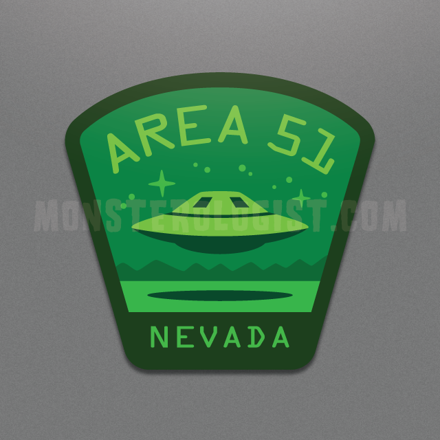 Area 51 Patrol Vehicle Decal – Alien UFO Gloss Sticker, Sci-Fi Theme, 4 Placement Options