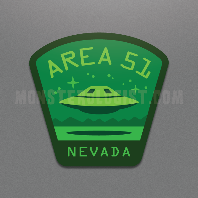 Area 51, Nevada Ufo Travel Sticker