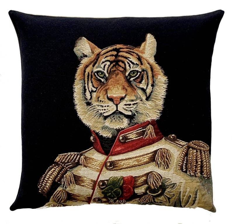 Tiger Throw Pillow | Tapestry Cushion Cover | Safari Gift