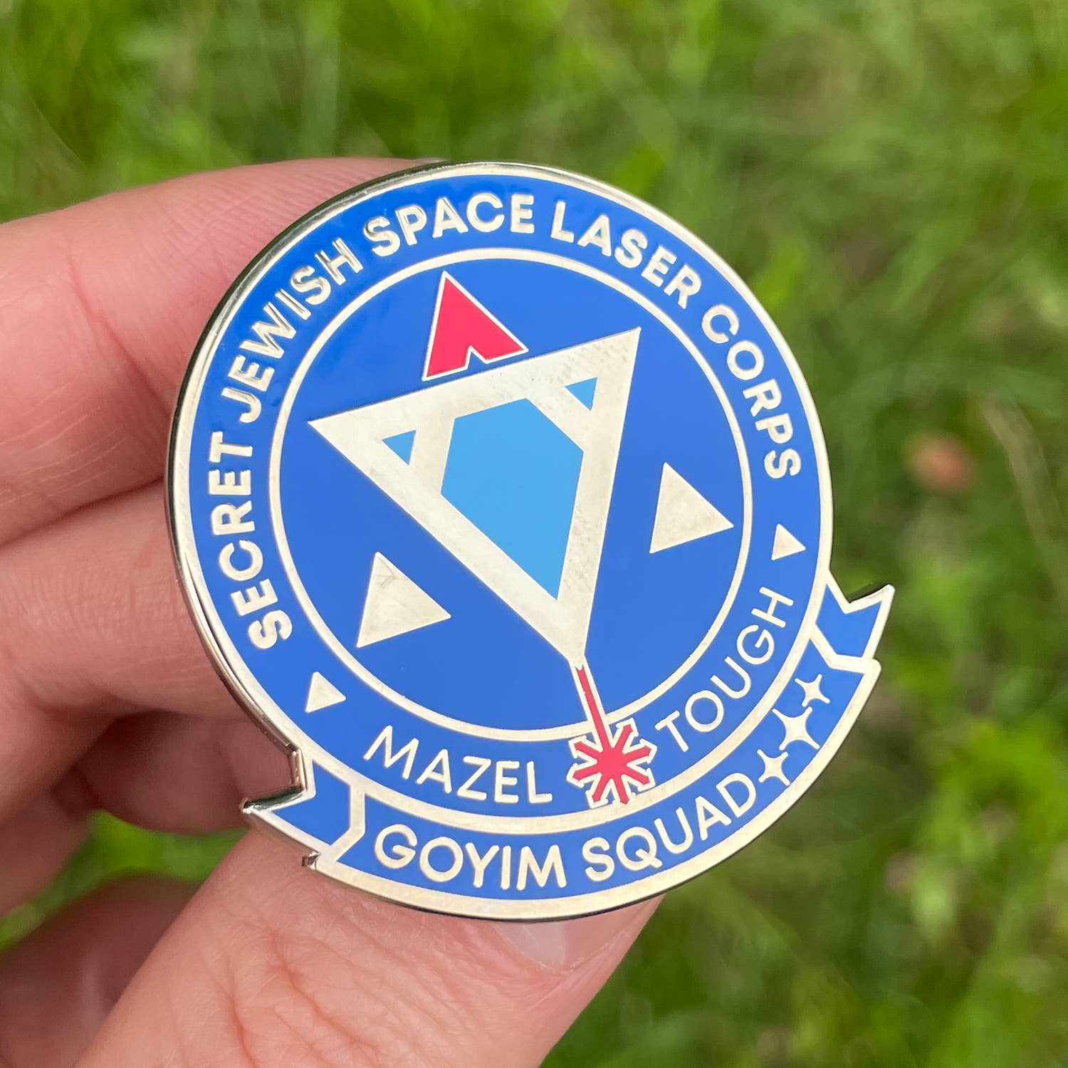 Secret Jewish Space Laser Corps Goyim Squad Enamel Pin