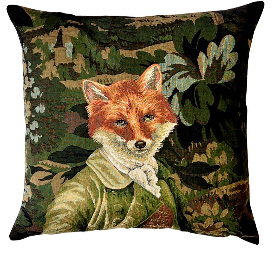 18"x 18" Fox Pillow Cover - Forest Decor - Fox Throw Pillow
